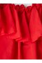 Alita City Farkıyla Soulife Red Straight Boat Neck Long Sleeve Women's Blouse - 4