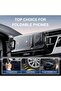Wireless Charging Car Mount, 15W Fast Auto-Rotating Phone Holder, 2-in-1 Dashboard & Air Vent Mount, - 7