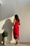 Strapless Midi Dress Red - 2