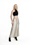 Beige Black Striped Linen Blend Wide Leg Trousers 19178