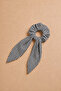 مشبك شعر مطاطي قوي باللونين الأسود والأبيض من Pötikare Kuyruklı Scrunchie - 4