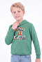 Boy's Printed Kangaroo Pocket Long Sleeve Hooded Sweatshirt