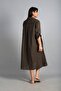 Women's Italian Cotton Pocket Embossed Floral Embroidery Oversize Long Dress - 4