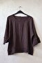 Brown Pool Collar 3/4 Sleeve Casual Cotton Woven Blouse 65 65 - 2