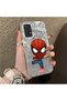 Samsung Galaxy A52 Compatible Spider Man Patterned Silicone Edge Hard Back Case Couple Phone Case - 3