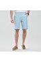 Men's Slim Twill Bermuda Shorts with Stretch Waist - 3