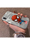 iPhone Xr Compatible Spider Man Patterned Silicone Edge Hard Back Case Couple Phone Case - 2