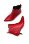 Rhea Flora Women's Pointed Toe Heeled Boots 0012415 3D Printed Red - 4
