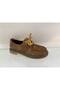 Genuine Leather Suede Lace-Up Women's Shoes - 2