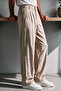Vento Men's Premium Single Pile Detailed Linen Baggy Trousers - 4