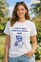 Cat Printed Spanish Humor Design Short Sleeve Crew Neck White Unisex Tshirt