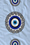 White Blue Evil Eye Bead Mandala Patterned 70X150 Beach Towel - Digital Printed Bath Towel - 2