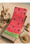 Red Watermelon Slice and Black Seed Pattern 70X150 Beach Towel - Cotton Bath Towel - 5