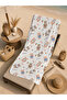 White Background with Tiny Cute Animal Pattern 70X150 Beach Towel - Digital Printed Bath Towel - 5