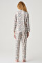 Floral Patterned Shirt Pajama Set - 5