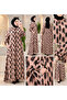 Plus Size Brushed Patterned Pocketed Full Buttoned Viscose Maternity Dress