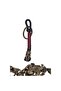 Gladiator Beaded Keychain Burgundy Knitted - 2