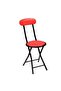 Folding Chair NU-80040, Heavy Duty Metal Folding Chair with Comfortable Padded Seat and Back Support, Red Finish, Space Saving Foldable Design for Dining Events Meetings Office and Home Use, 29×29×74