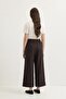Flap-Tie Linen Trousers Brown - 3