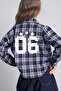 100% Cotton Regular Fit Checkered Back Printedflannel Long Sleeve Shirt Girls H9615A826Au - 4