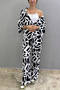 Palazzo Trousers - Kimono Set Patterned - 2