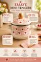 Heart-Shaped Enamel Mini Pot |   Cute Sauce Bowl & Presentation Pot with Lid |   Decorative Kitchen Product 12 cm - 3