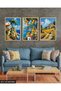 Oil Painting Lookalike Town 3 Piece Wooden Framed Painting Act - 3