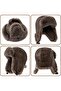 Unisex Pilot-Style Winter Hat - With Earflaps Windproof Suitable for Cycling and Walking Thickened Head Circumference 54-63 cm - 2