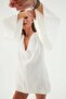 Elle Cotton Gauze Mini Dress White - 4
