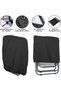 Folding sun lounger cover, Oxford cloth fabric, windproof, UV resistant, and waterproof, suitable for garden chairs. chair (black - (2-pack)) - 2
