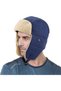 Insulated Hat - Thick Cotton Winter Warm Catcher with Earflaps One Size Fits All Aviator Fleece Hunting, Skiing, Outdoor Black - 5