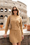 Basic Cardigan-Skirt Button Detailed Top and Bottom Set