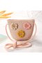 Children's sun protection straw hat set: beach + clutch bag - pink - 2