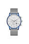 Men's Blue Stainless Steel Watch, Silver Mesh Band | Trnda-001