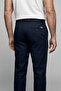 Navy Blue Zippered Classic Satin Sports Pants - 2