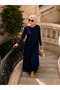 Women's Hijab Dress Long Sleeve Pleated Relaxed Fit Casual and Stylish Long Dress - 4