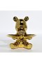 BERAM Golden Bunny Piggy Bank with Key Stand – Ceramic Art Sculpture, Modern Abstract Home Decor, Indoor Shelf Ornament & Functional Office, Living Room, Dining Room Centerpiece