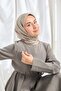Twill Silk Scarf Mini Bouquet Light Gray - 4