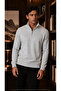 Men's Smart Casual Half-Zip Stand Collar Cotton Casual Stylish Sweatshirt