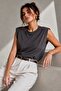 Soft Touch Zero Neck Draped Sleeveless Blouse Md0989