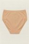 Women's 10-Pack Skin Color Plus Size High Waist Cotton Elastic Waistband Gathering Panties Set - with Sleep Band Gift - 5