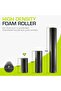 ProsourceFit High Density Foam Rollers 12 - inches long, Firm Full Body Athletic Massage Tool for Ba - 2