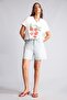 Oversize Crew Neck Tomato Print Curled Sleeve T-Shirt I5326Ax26Hs - 2
