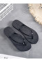 Black Solid Flip Flops - 2