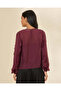 Women Purple Ruffled Blouse - 3