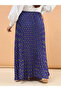 Plus Size Purple Polka Dot Accordion Pleated Maxi Skirt - 5