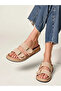 Beige Studded Flat Comfort Sandals - 7