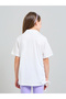 Teen Girls Logo Print Ruched Sides Polo T-Shirt - 4