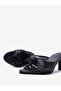 Black Knotted Strap Mules - 5