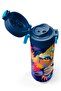 Kids Navy Blue Cobalt Blue Lion Patterned Steel Thermos with Straw and Direct Drinking Cap 500 ml 31787 - 3